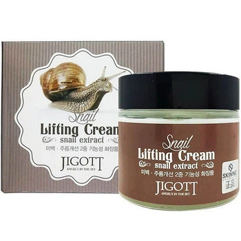 Підтягаючий крем для обличчя з екстрактом слизу равлика Jigott Snail Lifting Cream 70 мл (8809210034124)