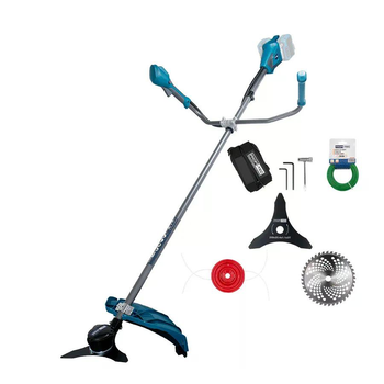 Акумуляторна коса PROFI-TEC PGT4540 (40 В (2×20 В), БЕЗЩІТКОВИЙ двигун, ніж 255 мм, волосінь 2.4 мм, диск 255 мм) без АКБ та ЗП, коробка (007363)