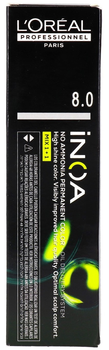 Фарба для волосся L'oreal Professionnel Inoa 8.0 Light blonde 60 г (3474637131340)
