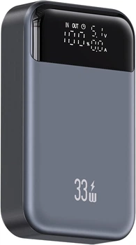 УМБ Usams PB74 US-CD221 10000mAh 33W PD/QC 3.0 Dark Grey (6958444908939)