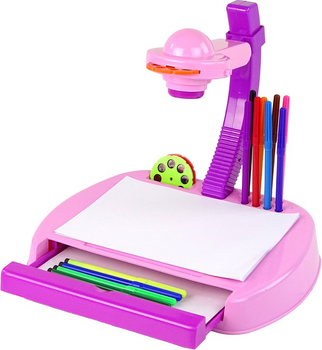 Проектор для малювання LEAN Toys з шухлядою рожевий (14885) (5905515353526)