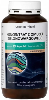 Naturalny suplement diety Kräuterhaus Sanct Bernhard KG Omułek zielonowargowy 300 kapsułek (4250382206392)