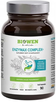 Натуральна дієтична добавка Biowen EnzyMax Complex 90 капсул (5904806120717)