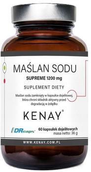 Naturalny suplement diety Kenay Maślan sodu 60 kapsułek (5900672155532)