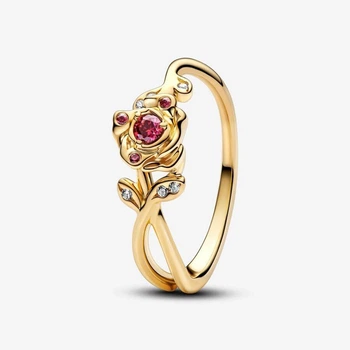 Кольцо Pandora Роза с покрытием 14k золотом 160017C01 54