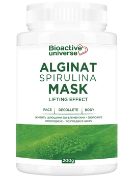 Альгинатная маска для лица и тела Bioactive Universe со спирулиной 200 г (hub_eg4ou9)