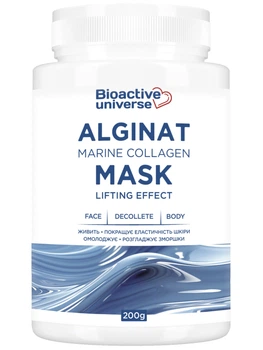 Альгинатная маска для лица и тела Bioactive universe с морским коллагеном 200 г (hub_am1hfy)