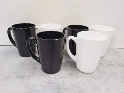 Набір кухлів 320 мл New morning Black White 6 шт Luminarc P8858/Q0156 /9401