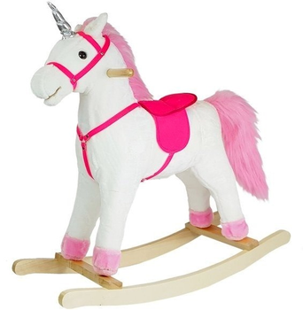 Єдиноріг- гойдалка LEAN Toys рухає мордою та хвостом 74 см Білий 2252 (5902808151722)