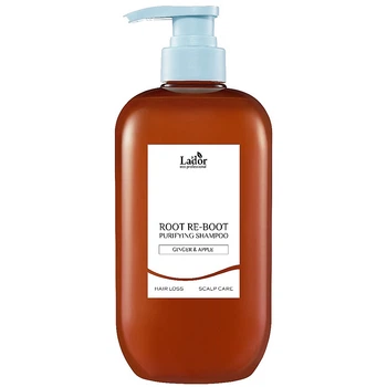 Шампунь от выпадения волос для чувствительной кожи Lador Root Re-Boot Purifying Shampoo Ginger & Apple 800 мл (8809982980384)