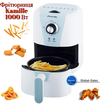 Фритюрниця Kamille KM-6814 (6814) біло-блакитна