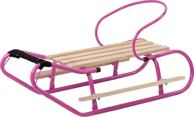 Металеві санки LEAN Toys 2989 Pink (5904665993736)