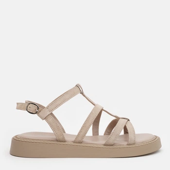 Женские сандалии замшевые PARADIZE SHOES SAN-5103 38 24.2 см Бежевые (ROZ6501090477)