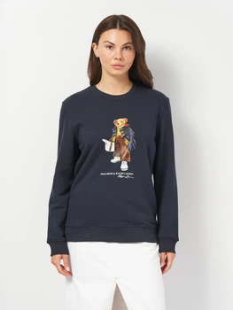 Світшот жіночий Polo Ralph Lauren 11503 M Темно-синій з принтом (smt2000000034188)