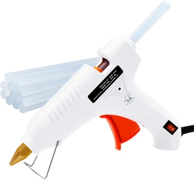 Пистолет клеевой Voltronic HS-6701 80W Blister с питанием от 220V , клей диаметром 7 мм/11 мм White (YT04031)