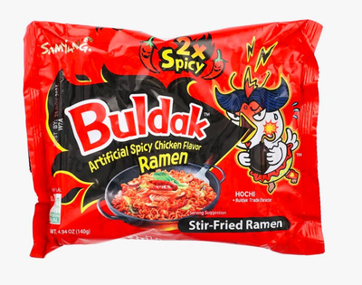 Булдак обсмажений рамен, пряна гостра курка 2X Spicy 135 г Samyang | Buldak Ramen