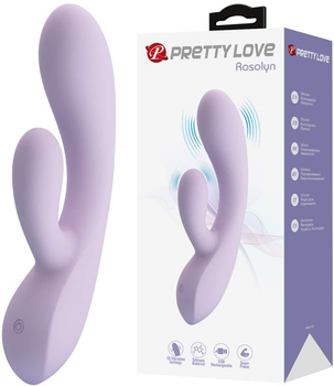 Вибратор Baile Pretty Love Rosolyn Аккумуляторный 19х3.6 см Светло-фиолетовый (BW-500055-2)(6959532361858)