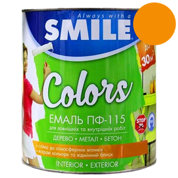 Эмаль алкидная ПФ-115 Smile оранжевая 2.8 кг