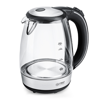 Електрочайник First FA-5404-2-BA glass 1.7 л 2200Вт Black