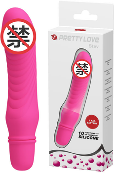 Мини клиторальный вибратор Baile Pretty Love Stev 13.5х2.9 см Розовый (BI-014510-2)(6959532320084)