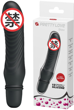 Мини клиторальный вибратор Baile Pretty Love Stev 13.5х2.9 см Черный (BI-014510-4)(6959532320152)