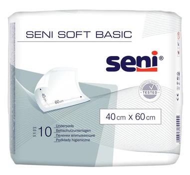Пеленки одноразовые Seni Soft Basic 40х60 см 10 шт