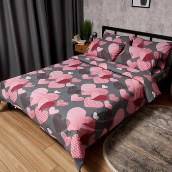 Комплект постільної білизни Moon&Star Дитячий 110х140 наволочки 2х40х60 Blush Love Бязь Gold Люкс (MS-830000277)