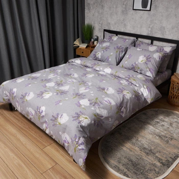 Комплект постільної білизни Moon&Star Бязь Gold Люкс Provence Dreams Полуторний 143х210 наволочки 2х50х70 (MS-820009641)