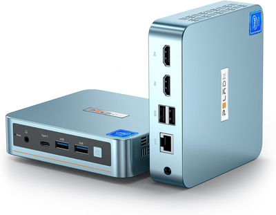 Мини ПК PELADN WI-6 / Intel N100 / RAM 8GB / SSD 256GB / 2 х HDMI / LAN / Wi-Fi 5 / Bluetooth 4.2 / Windows 11 / Blue Б/В