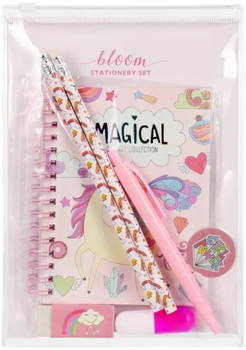 Шкільний набір Starpak Magical Unicorn нотатник + ручка + 2 олівці + міні маркер + гумка + точилка + пенал (5904335870824)
