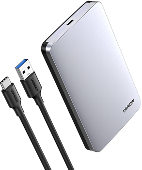 Kieszeń zewnętrzna Ugreen CM300 70498 USB 3.2 Gen 2 SATA III 2.5" Grey (6957303874989)