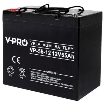 Akumulator Volt Polska AGM VPRO 12V 55 Ah (6AKUAGM055) Akumulator Volt Polska AGM VPRO 12V 55 Ah (6AKUAGM055)