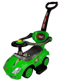 Jeździk Lean Cars Mega Car z phaczem 3 w 1 Zielony (5908275994770)