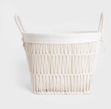 Kosz do przechowywania Homla Temira 35 x 25 x 33 cm Biały (5906496736643)