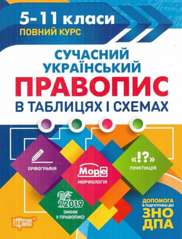 ЗНО і ДПА. Сучасний український правопис в таблицях і схемах. 5-11 класи - Катерина Білик (9789669397027)