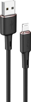 Kabel Acefast C2-02 USB Type-A do Lightning 1.2 m silicone zinc connectors Black (6974316280682)