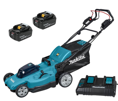 Аккумуляторная газонокосилка Makita DLM539CT2 с 2 акб 18V 5Ah и з/у DC18SH (DLM539CT2)