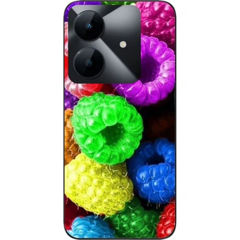 Силиконовый чехол SMTT для Realme Note 60 4G / Note 60x 4G с картинкой Малина