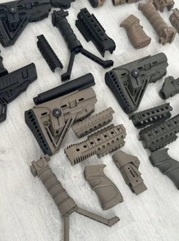 Обвіси тюнінгові на АК 47; АК 74; AR15 з цівкою і газовою накладкою у кольорах чорний, койот, олива, хакі