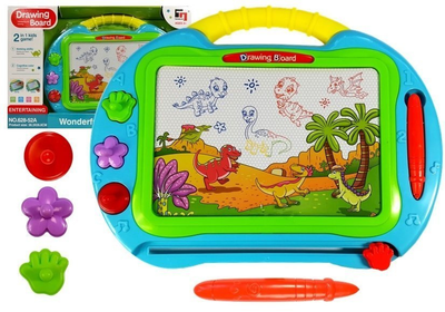 Магнітна дошка для малювання LEAN Toys з відбитками (5905884454725)