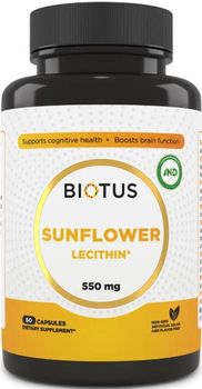 Лецитин соняшниковий Biotus Lecithin Sunflower 60 капсул (ARE-574831)