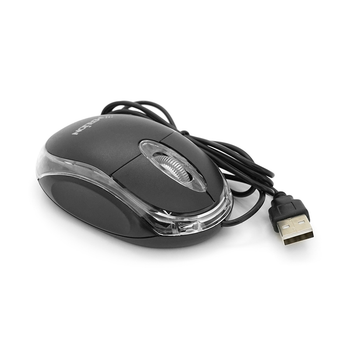 Мышь USB Merlion MS-Zero, длина кабеля 115см, 2 кнопки+scroll, (98х60х36 мм), Black00