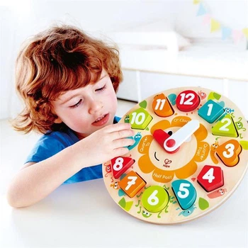 Деревянный пазл-сортер Hape Часы (E1622) 4931586