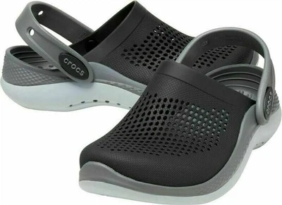 Дитячі крокси-сабо для хлопчика Crocs Literide Clog 360 Black/Slate Grey (30/31, чорний)
