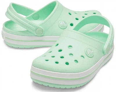 Дитячі крокси для дівчинки Crocs Crocband Clog Kids Neo Mint (29/30, м'ятні)