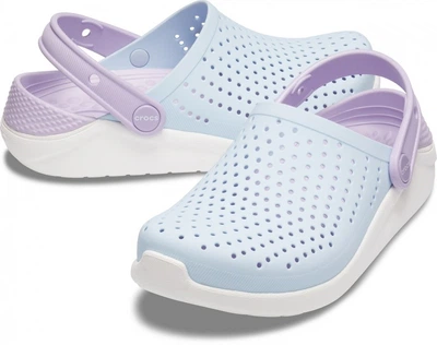 Дитячі крокси для дівчинки Crocs Literide Kids Mineral Blue/White (32/33, блакитні)