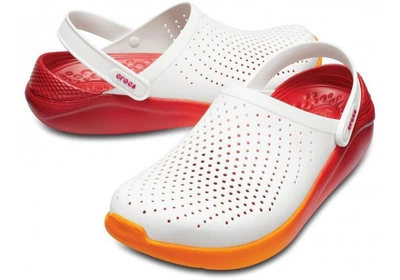 Жіночі крокси Crocs LiteRide White Orange Clog (36-37, білий)