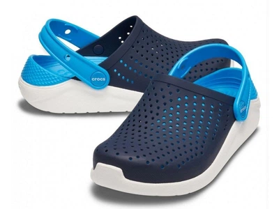 Крокс Лайтрайд Детские Нави Crocs Kids’ LiteRide Navy White Clog (30/31, синий)