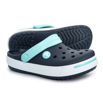 Дитячі крокси-сабо для хлопчика Crocs Crocband Clogs Navy/Ice Blue Kids (22/24, синій)
