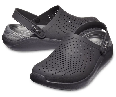 Чоловічі Крокс Лайтрайд Клог Повністю Чорні Crocs LiteRide Black / Slate Grey Clog (44-45, чорний)